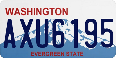 WA license plate AXU6195