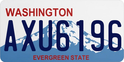 WA license plate AXU6196