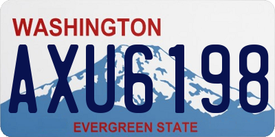 WA license plate AXU6198