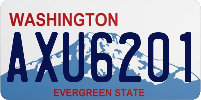 WA license plate AXU6201