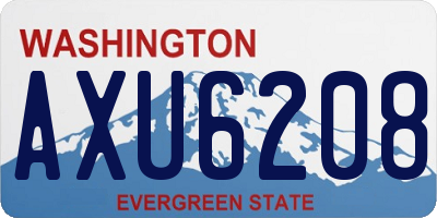 WA license plate AXU6208