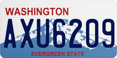 WA license plate AXU6209