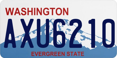 WA license plate AXU6210