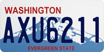 WA license plate AXU6211