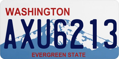 WA license plate AXU6213