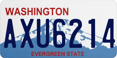 WA license plate AXU6214