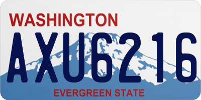 WA license plate AXU6216