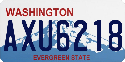 WA license plate AXU6218