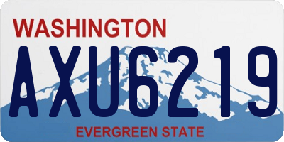 WA license plate AXU6219