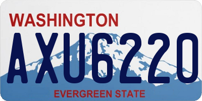 WA license plate AXU6220
