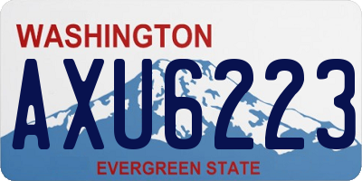 WA license plate AXU6223