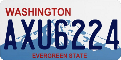WA license plate AXU6224