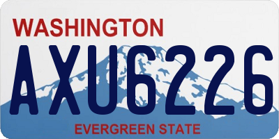 WA license plate AXU6226