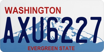 WA license plate AXU6227
