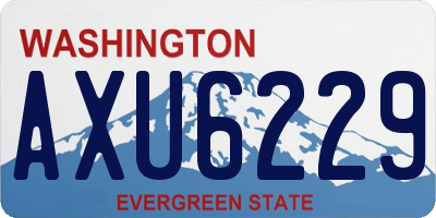WA license plate AXU6229