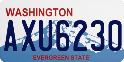 WA license plate AXU6230