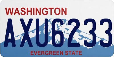 WA license plate AXU6233