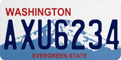 WA license plate AXU6234