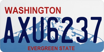 WA license plate AXU6237