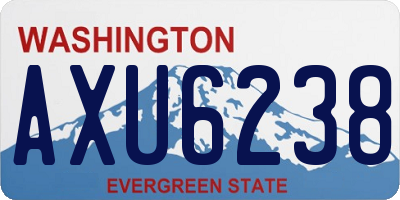 WA license plate AXU6238