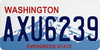 WA license plate AXU6239