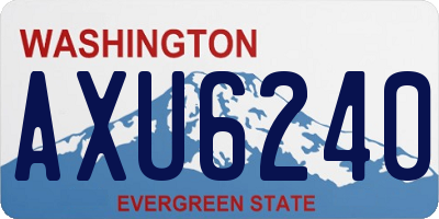 WA license plate AXU6240
