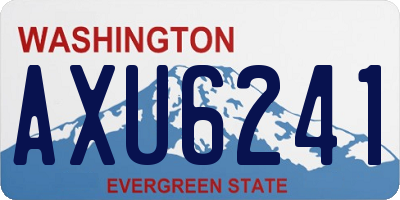 WA license plate AXU6241