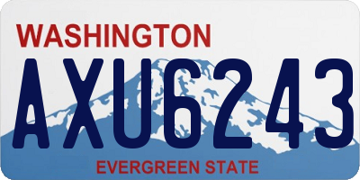 WA license plate AXU6243