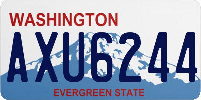 WA license plate AXU6244