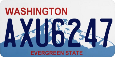 WA license plate AXU6247