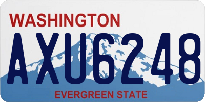 WA license plate AXU6248