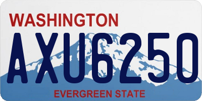 WA license plate AXU6250