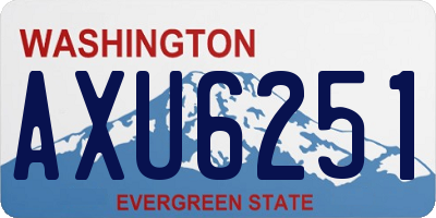 WA license plate AXU6251
