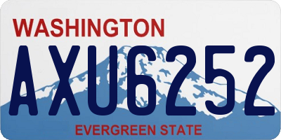 WA license plate AXU6252
