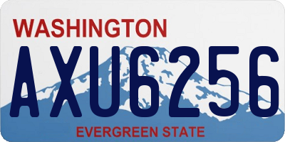 WA license plate AXU6256