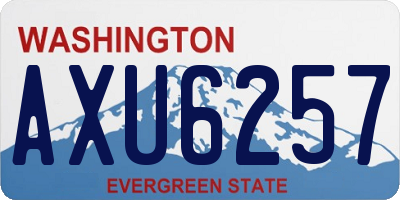 WA license plate AXU6257