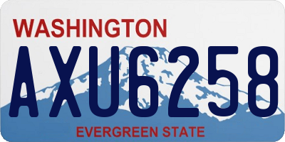 WA license plate AXU6258