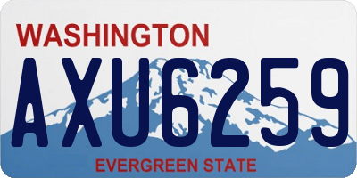 WA license plate AXU6259