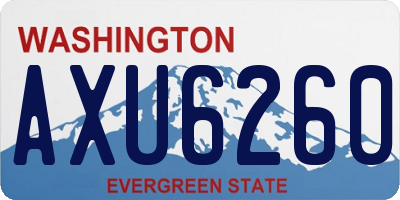 WA license plate AXU6260
