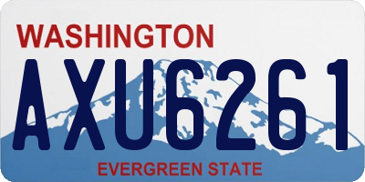 WA license plate AXU6261