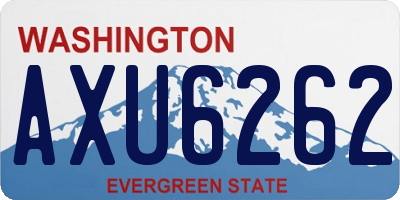 WA license plate AXU6262