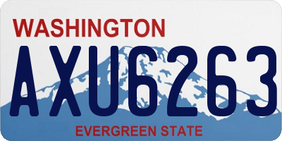 WA license plate AXU6263