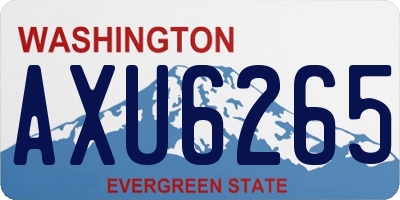 WA license plate AXU6265