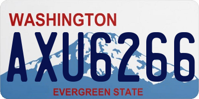 WA license plate AXU6266