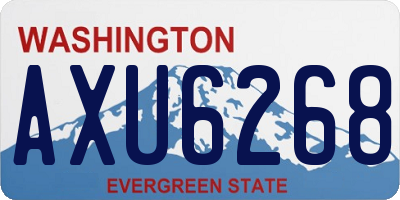 WA license plate AXU6268