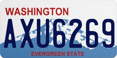 WA license plate AXU6269