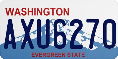 WA license plate AXU6270