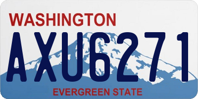 WA license plate AXU6271