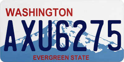 WA license plate AXU6275