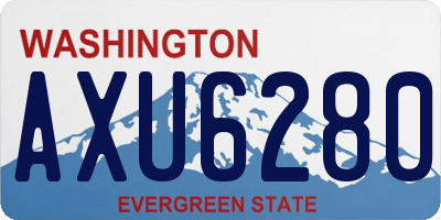 WA license plate AXU6280